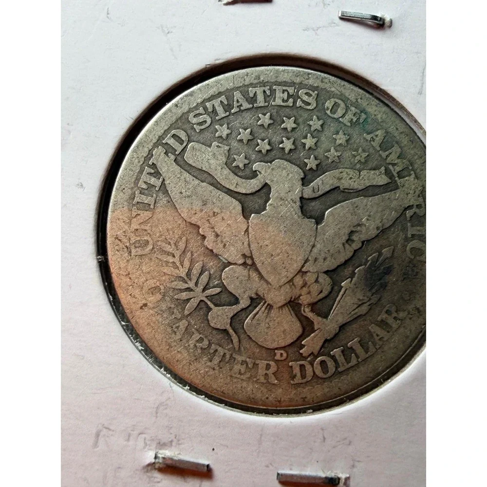 1914 & 1916-D Barber Quarter‎ Dollar US Silver Coin Lot 2pc 90% Silver Junk S140